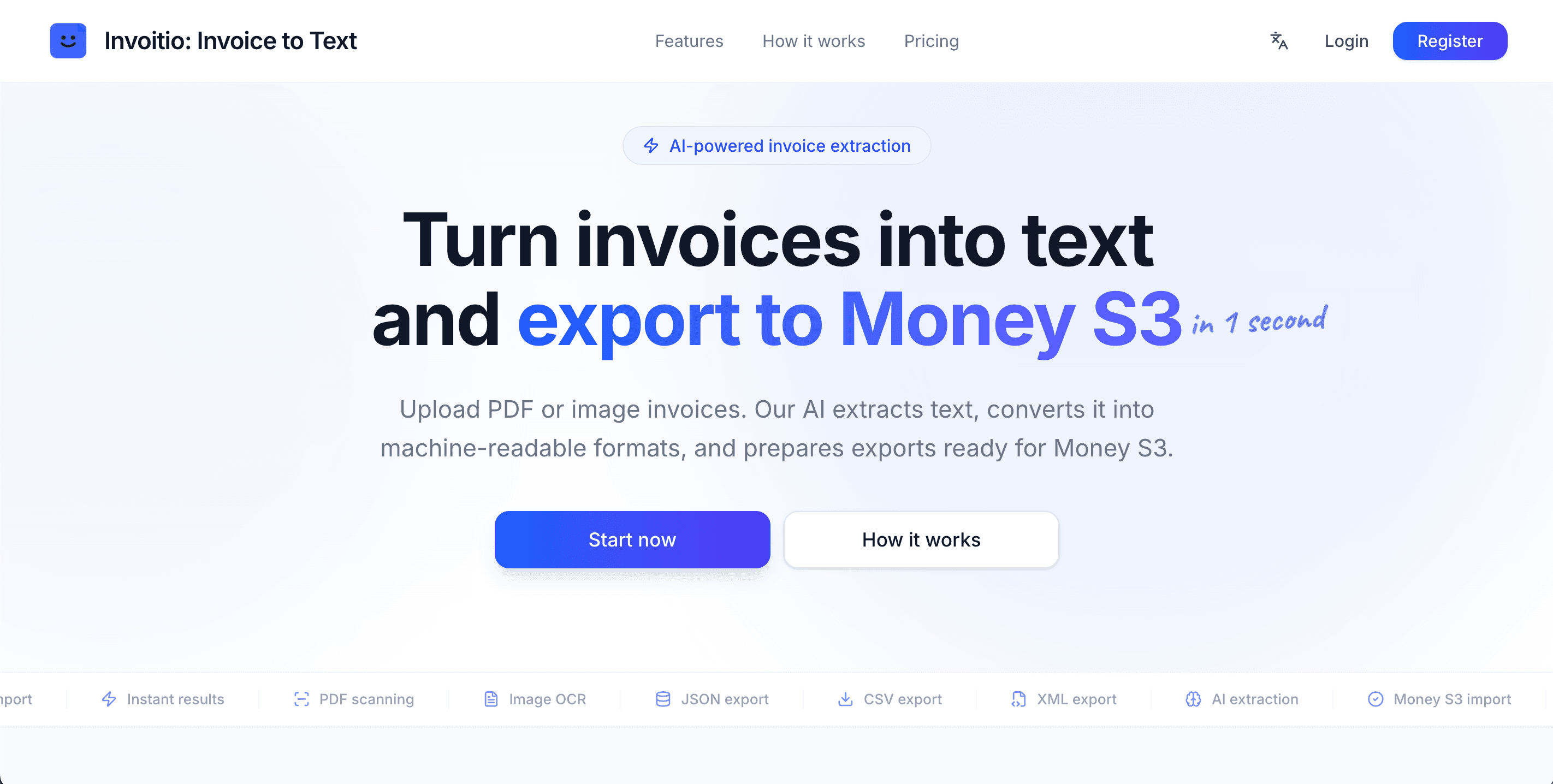 Invoices → Text (AI) Project Screenshot