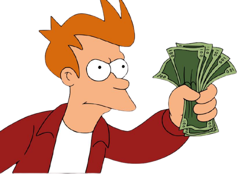 Fry with money
